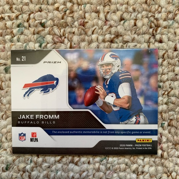 Jake Fromm Silver Rook Panini Prizm NFL Bills Card - Picture 2 of 2
